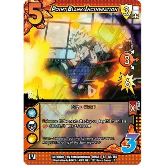 Point Blank Incineration, 80/180, SE, UniVersus, MHA01 My Hero Academia