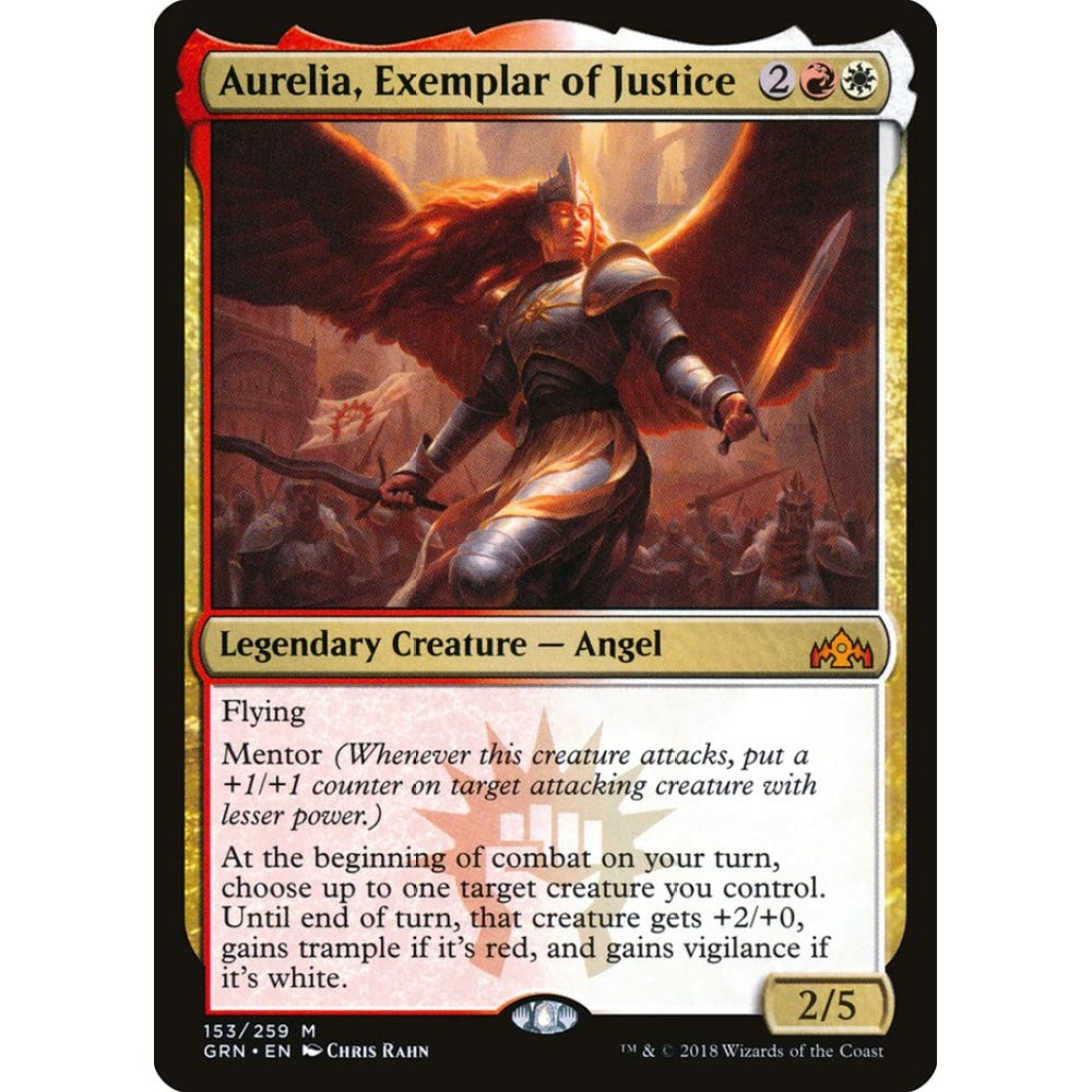 Aurelia, Exemplar of Justice mythic 153 Magic the Gathering Guilds of Ravnica