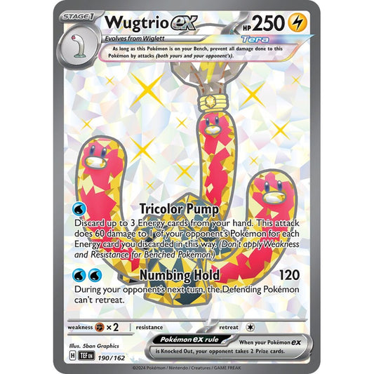 Wugtrio ex Ultra Rare 190/162 Pokemon Card Game Temporal Forces