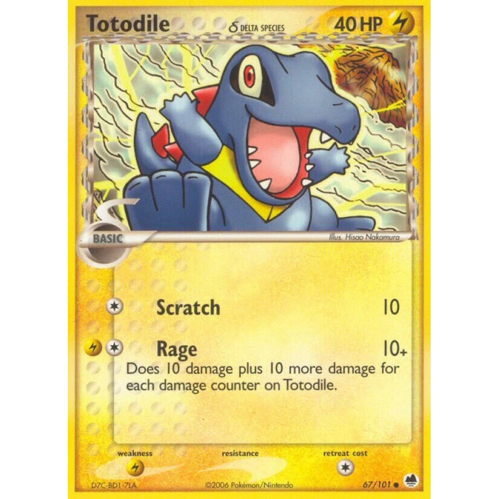 Totodile Common 67/101 Pokemon Card Game EX Dragon Frontiers