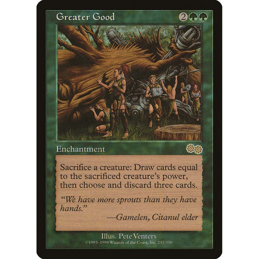 Greater Good rare 257 Magic the Gathering Urza's Saga