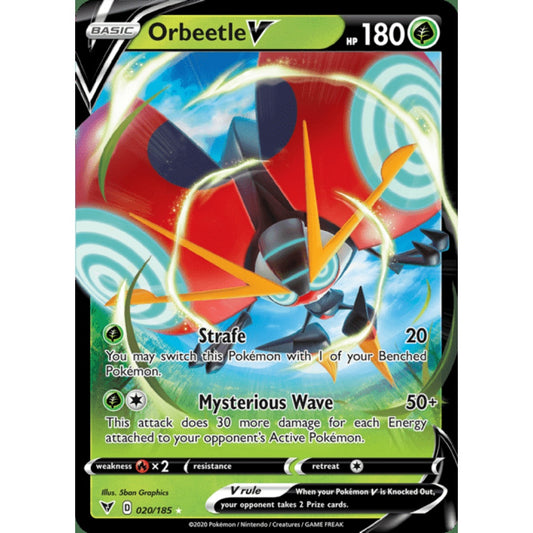 Orbeetle V Double Rare 020/185 Pokemon Card Game Vivid Voltage