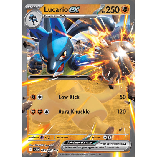 Lucario ex Double Rare 082/142 Pokemon Card Game Stellar Crown