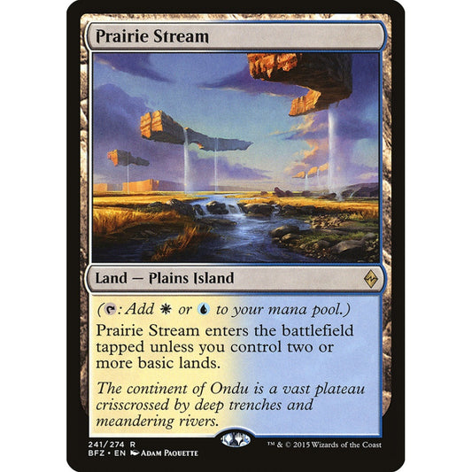 Prairie Stream rare 241 Magic the Gathering Battle for Zendikar