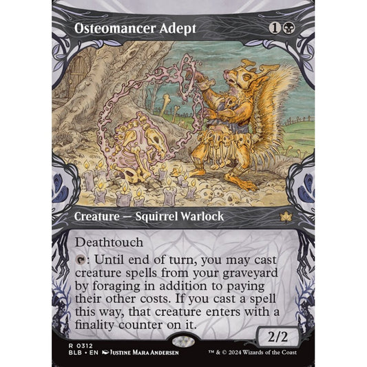 Osteomancer Adept, 312, rare, Magic: The Gathering, Bloomburrow