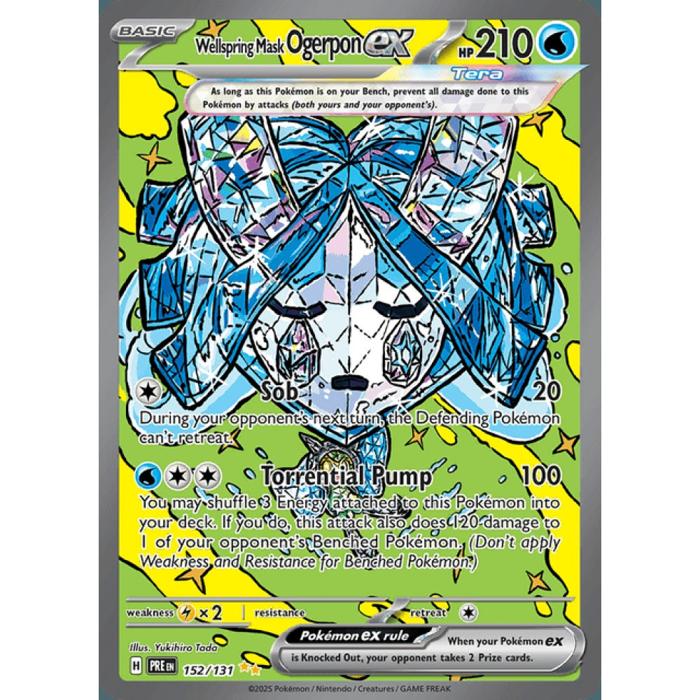 Wellspring Mask Ogerpon ex Secret Illustration Rare 152/131 Pokemon Card Game Prismatic Evolutions