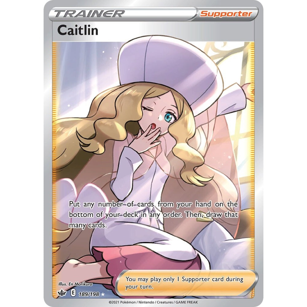 Caitlin Rare Ultra 189/198 Pokemon Card Game Chilling Reign