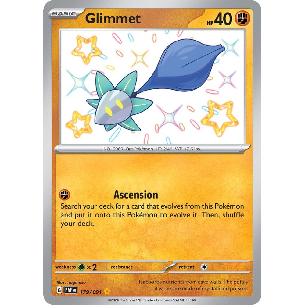 Glimmet Shiny Rare 179/091 Pokemon Card Game Paldean Fates