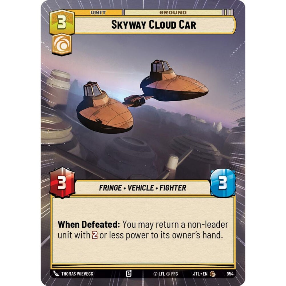 Skyway Cloud Car, C, JTL 954) Hyperspace Foil, Star Wars Unlimited