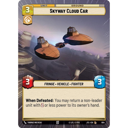 Skyway Cloud Car, C, JTL 954) Hyperspace Foil, Star Wars Unlimited