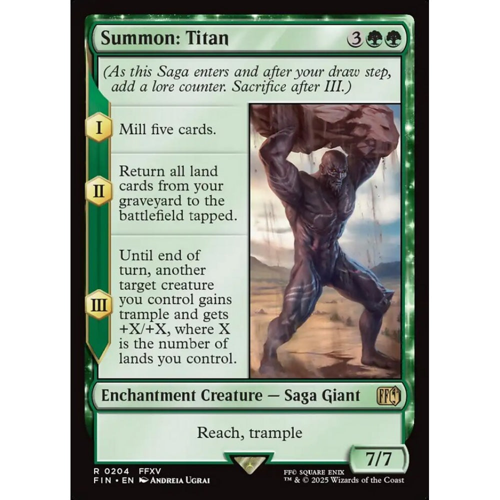 Summon: Titan rare 204 Magic the Gathering Final Fantasy