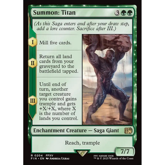 Summon: Titan rare 204 Magic the Gathering Final Fantasy