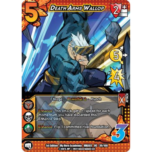Death Arms Wallop, 39/108, UC, UniVersus, MHA03 Heroes Clash