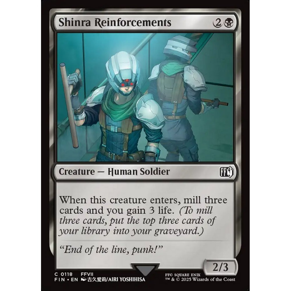 Shinra Reinforcements common 118 Magic the Gathering Final Fantasy