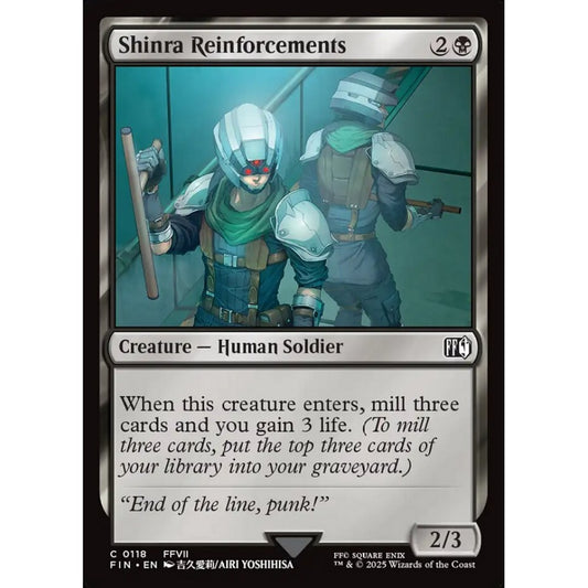 Shinra Reinforcements common 118 Magic the Gathering Final Fantasy