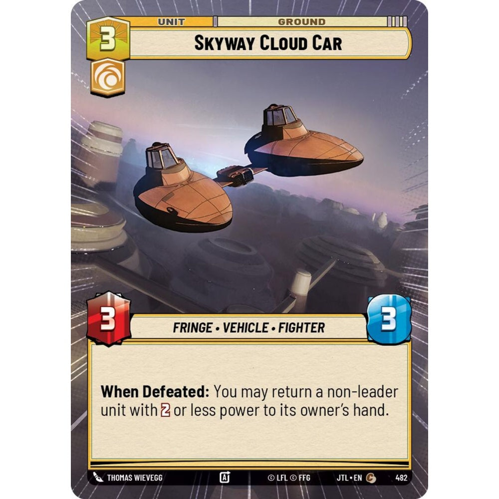 Skyway Cloud Car, C, JTL 482) Hyperspace, Star Wars Unlimited
