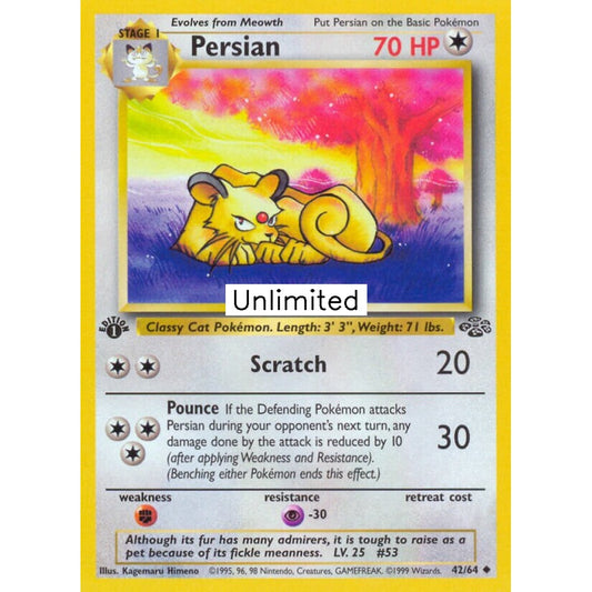 Persian Uncommon 42/64 Pokemon Card Game Jungle
