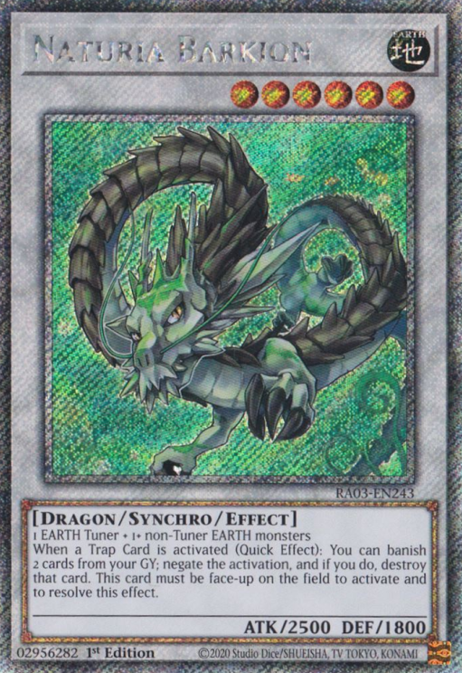 Naturia Barkion RA03-EN243 Platinum Platinum Secret Rare Yu-Gi-Oh Quarter Century Bonanza in Art