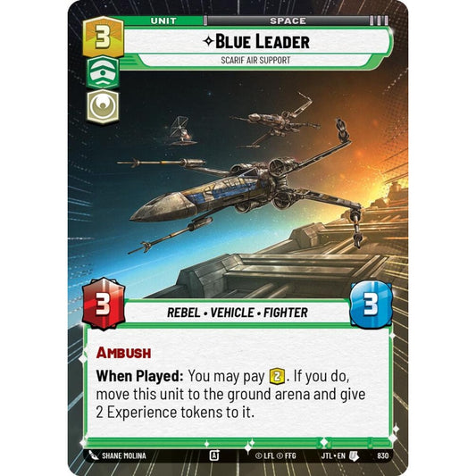Blue Leader, U, JTL 830) Hyperspace Foil, Star Wars Unlimited