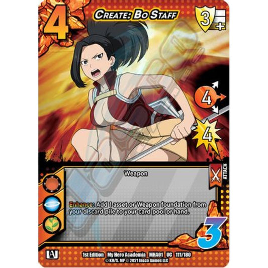 Create: Bo Staff, 111/180, UC, UniVersus, MHA01 My Hero Academia