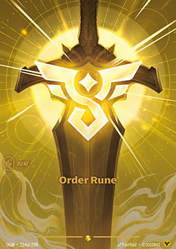 Order Rune (V.2 - Showcase) - Origins (Showcase) [OGN-214a]