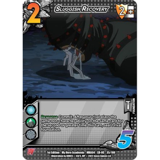 Sluggish Recovery, 035/108, XR-UC, UniVersus, MHA04 League of Villains