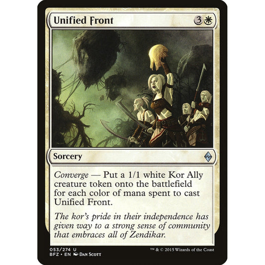 Unified Front uncommon 53 Magic the Gathering Battle for Zendikar