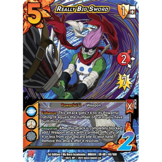Really Big Sword, 049/108, XR-UR, UniVersus, MHA04 League of Villains