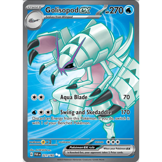 Golisopod ex, Ultra Rare, 221/191, Pokemon Card Game, Paradox Rift