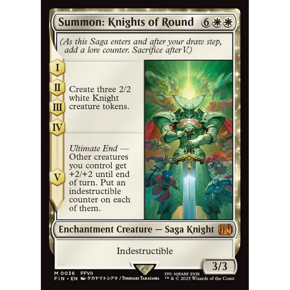 Summon: Knights of Round mythic 36 Magic the Gathering Final Fantasy