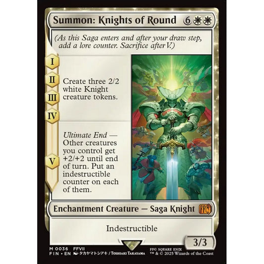 Summon: Knights of Round mythic 36 Magic the Gathering Final Fantasy