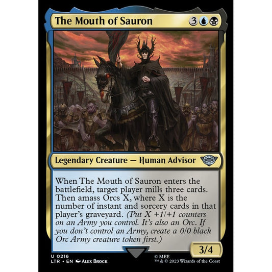 The Mouth of Sauron, uncommon, 216, Magic the Gathering, The Lord of the Rings: Tales of Middle-earth