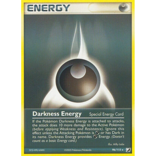 Darkness Energy Rare 96/115 Pokemon Card Game EX Unseen Forces