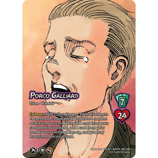 Porco Galliard // Jaw Titan, Crushing Biter 202/189 AOT03 Universus Attack on Titan: Apocalypse Character CH-ALT