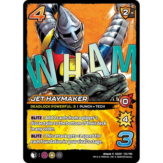 Jet Haymaker GDZ01 133/186 GDZ01 Universus Godzilla: Reign of Kaiju Attack R
