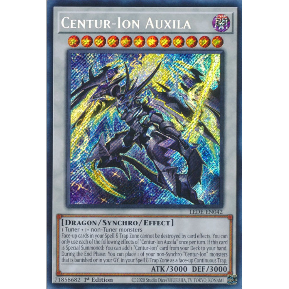 Centur-Ion Auxila, LEDE-EN042, Secret Rare, Yu-Gi-Oh!, Legacy of Destruction