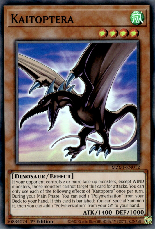 Kaitoptera MZMI-EN012 Super Super Rare Yu-Gi-Oh Maze of Millennia in Art