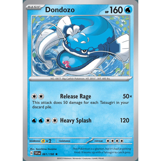 Dondozo Rare 061/198 Pokemon Card Game Scarlet & Violet