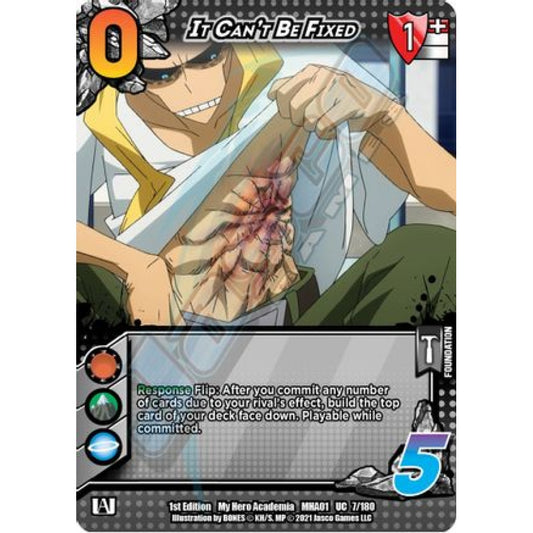 It Can't Be Fixed, 7/180, UC, UniVersus, MHA01 My Hero Academia