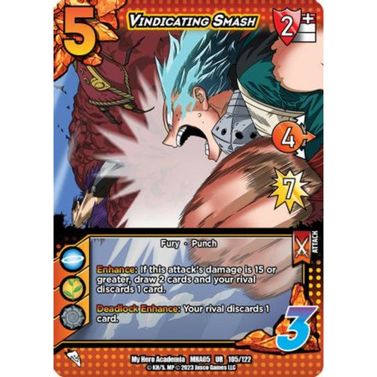 Vindicating Smash, 105/122, UR, UniVersus, MHA05 Undaunted Raid