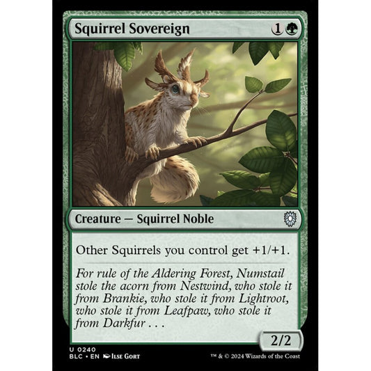 Squirrel Sovereign, 240, uncommon, Magic: The Gathering, Bloomburrow