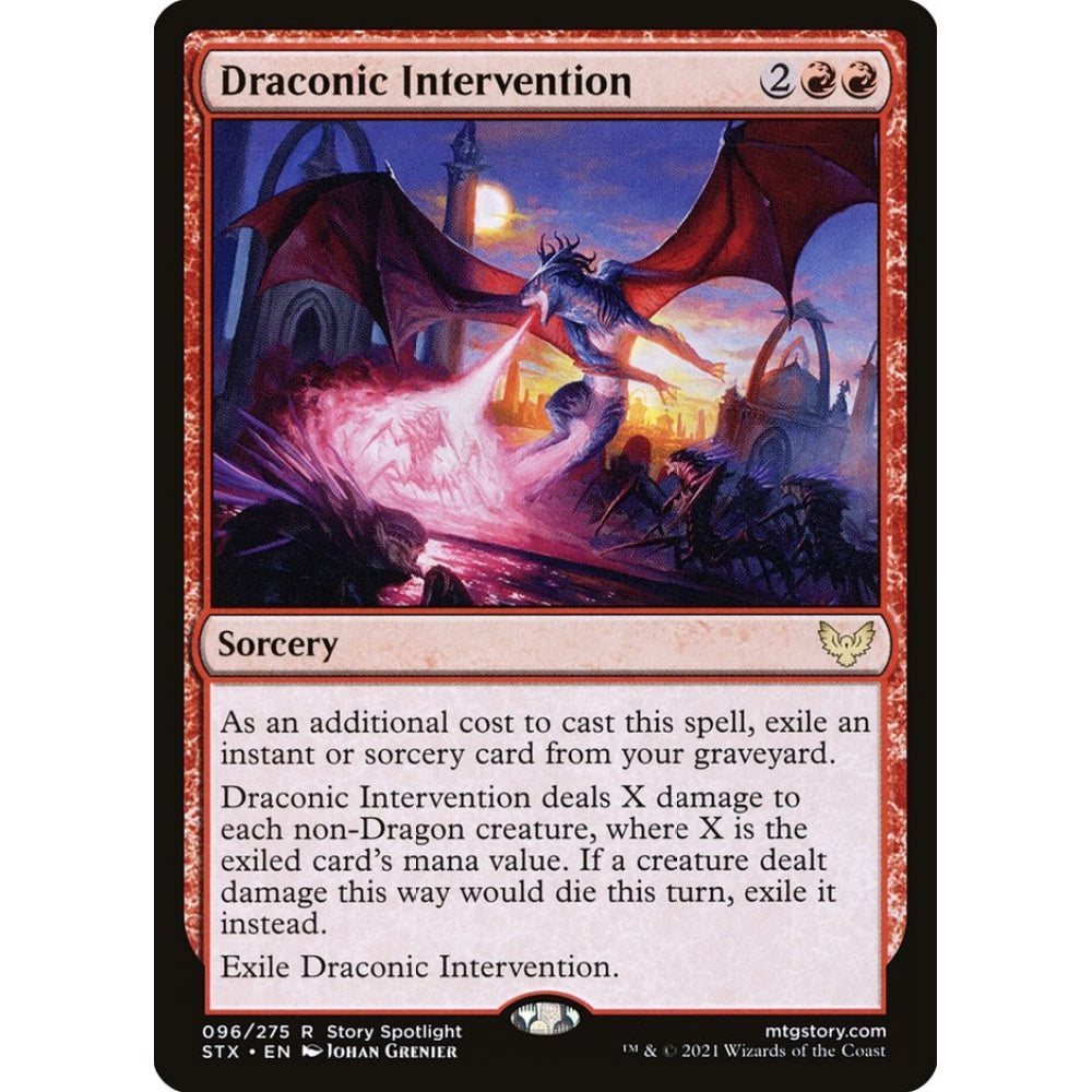 Draconic Intervention rare 96 Magic the Gathering Strixhaven: School of Mages