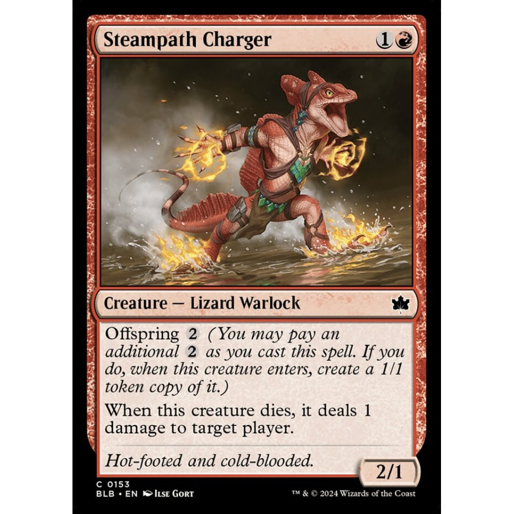 Steampath Charger, 153, common, Magic: The Gathering, Bloomburrow