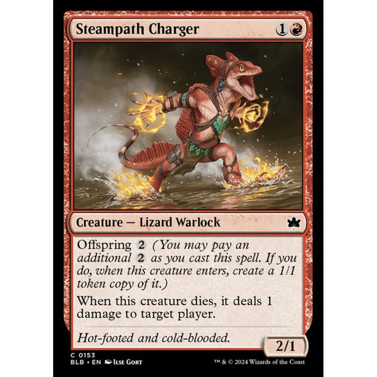 Steampath Charger, 153, common, Magic: The Gathering, Bloomburrow