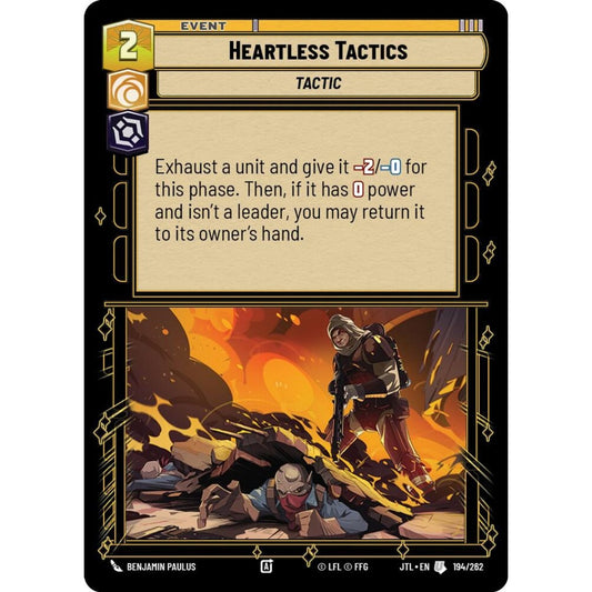 Heartless Tactics, U, JTL 194), Star Wars Unlimited
