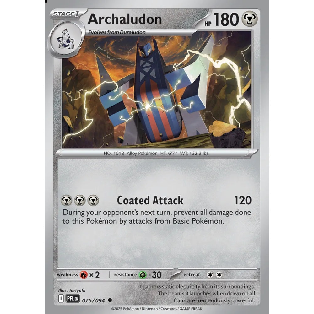 Archaludon Uncommon 075/094 Pokemon Card Game Phantasmal Flames