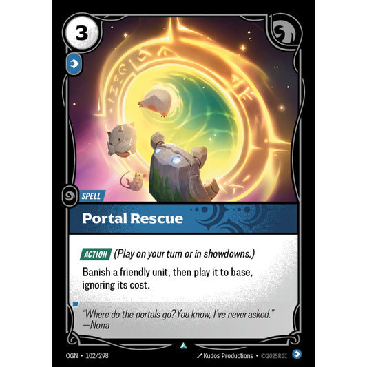 Portal Rescue OGN-102/298 Riftbound Card Game Origins Uncommon