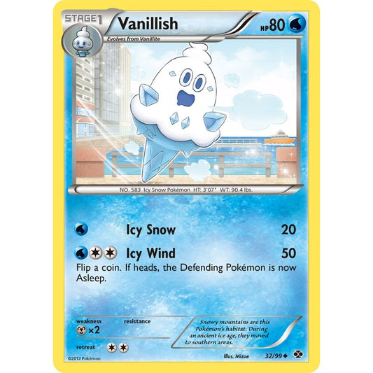 Vanillish Uncommon 32/99 Pokemon Card Game Next Destinies