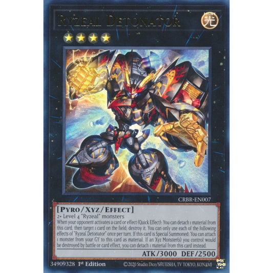 Ryzeal Detonator CRBR-EN007 Collector's Rare Collector's Rare Yu-Gi-Oh Crossover Breakers in Art