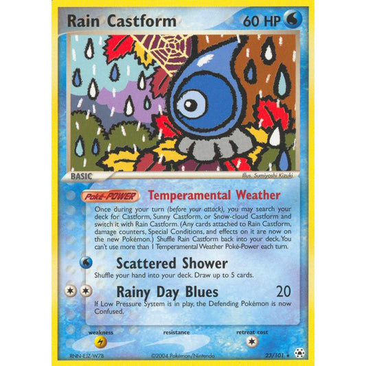 Rain Castform Rare 23/101 Pokemon Card Game Hidden Legends